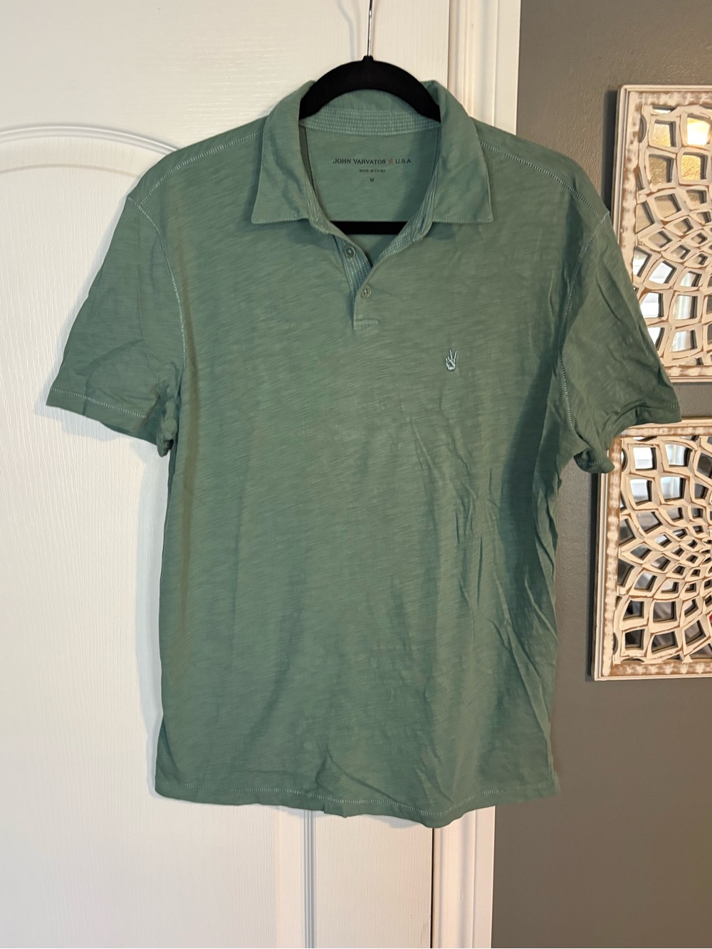 John Varvatos Light Sage Polo Shirt